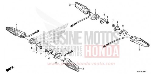 BLINKER (CRF1000A/CRF1000D) CRF1000DG de 2016